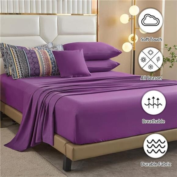 Boho Comforter Set Queen Size,8 Piece Bed in a Bag Bohemian Striped Bedding - Picture 13 of 14